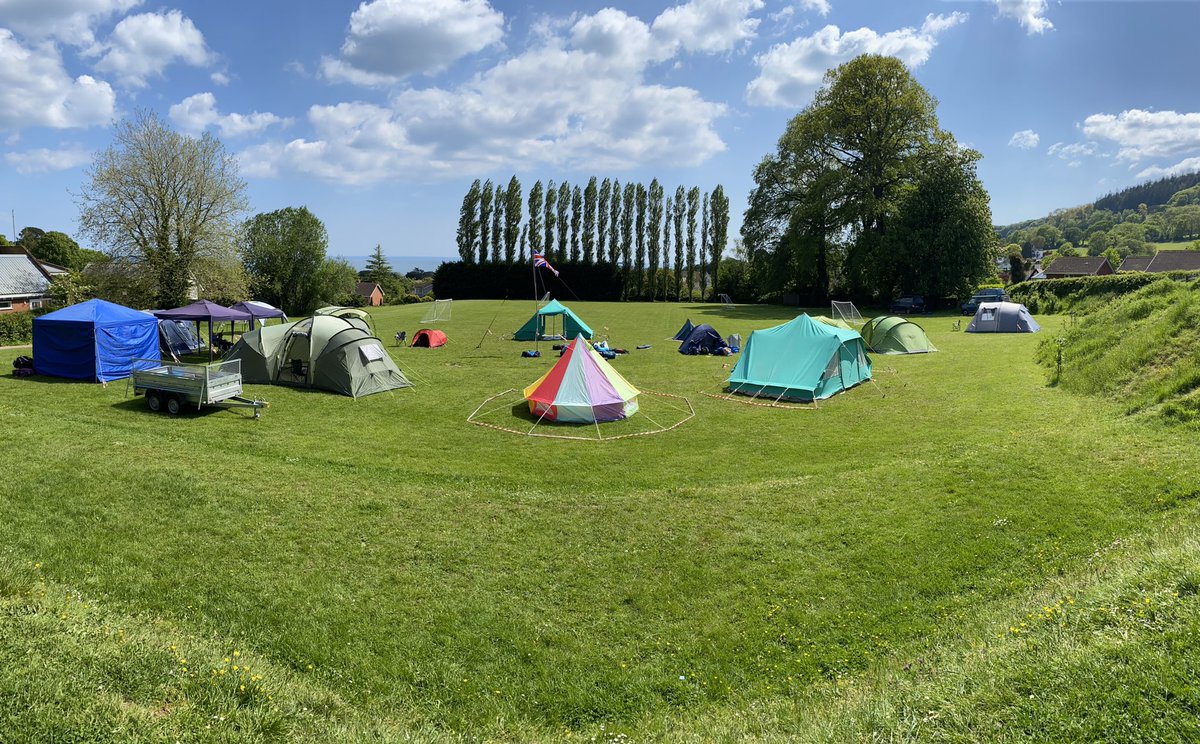 Great to be camping with the #3rdExmouth this weekend in sunny Devon!