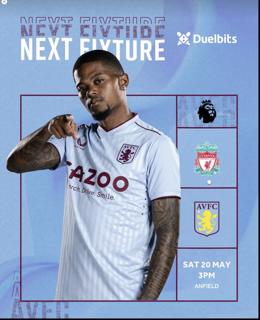 Massive game this afternoon especially for our European football credentials. It is going to be a tough test against top 4 chasing Liverpool. Let's take advantage of the Brentford result COYVB!! #AVFC #Saturdayafternoon #LIVAVL #PremierLeague