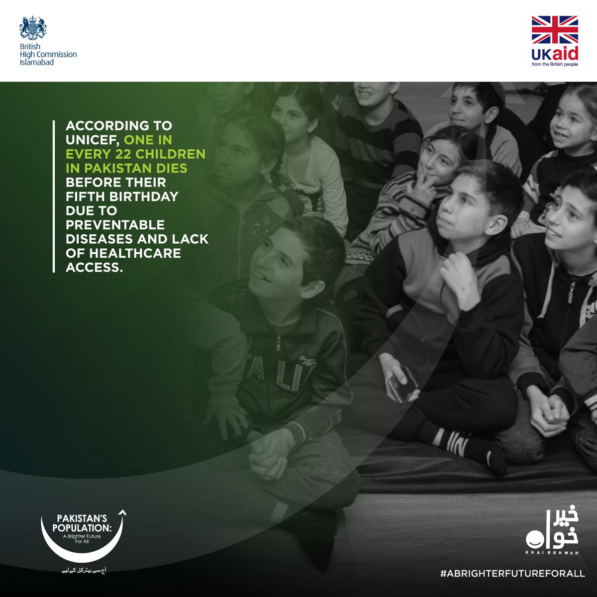 Khairkhwah_PK's tweet image. Every child deserves a happy life. Urgent and effective measures are necessary to ensure access to healthcare for all children in Pakistan.

#ABrighterFuture4All #KhairKhwah