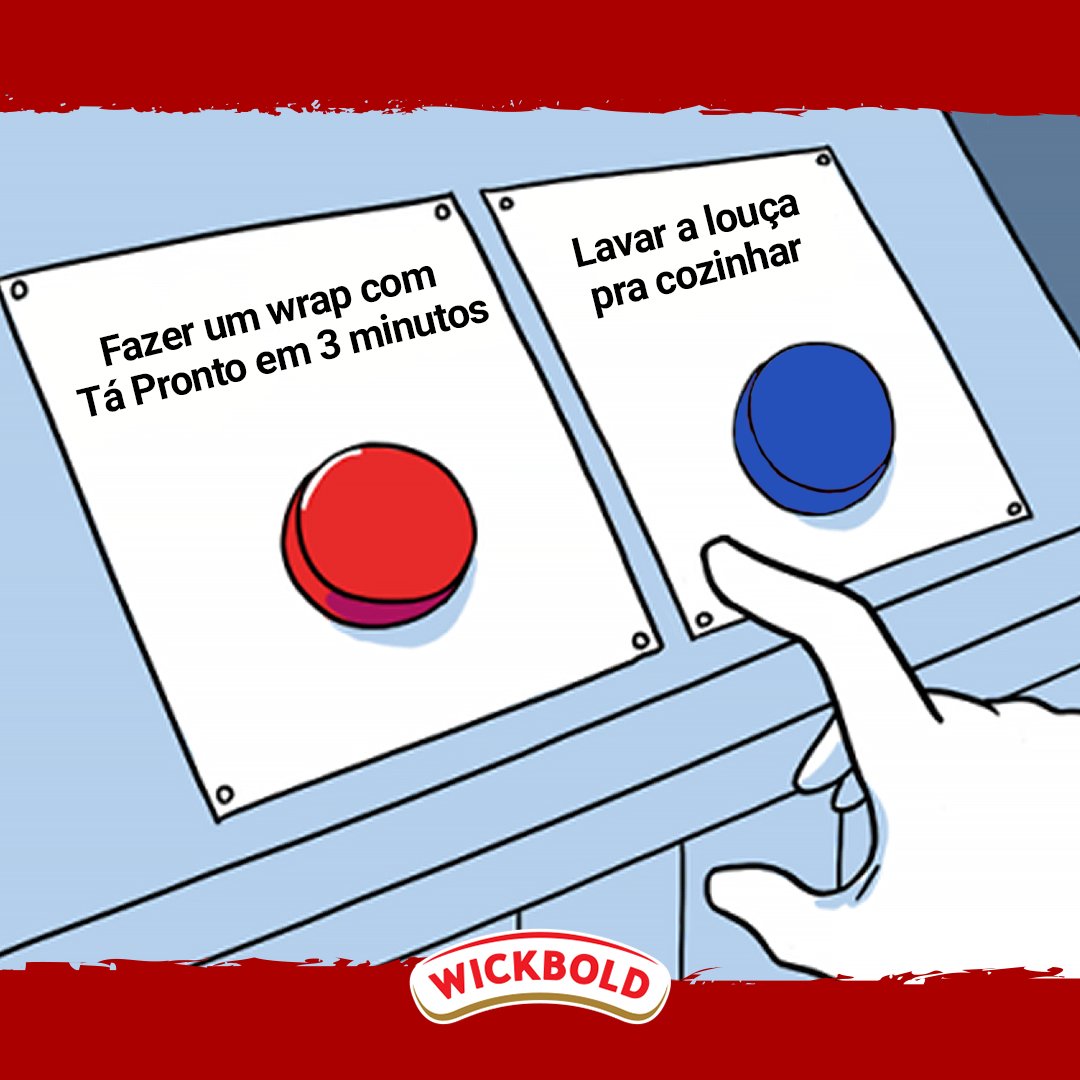 WickboldOficial's tweet photo. Essa tá fácil! Aperta o botão vermelho e vem saber onde encontrar o Tá Pronto mais perto de você! 👉🔴 https://t.co/rrPvhG1wfM
#Wickbold #TaPronto #Lanche #LanchePratico #LancheRapido #Tacos #LavarLouça https://t.co/DUPIC3BbFO