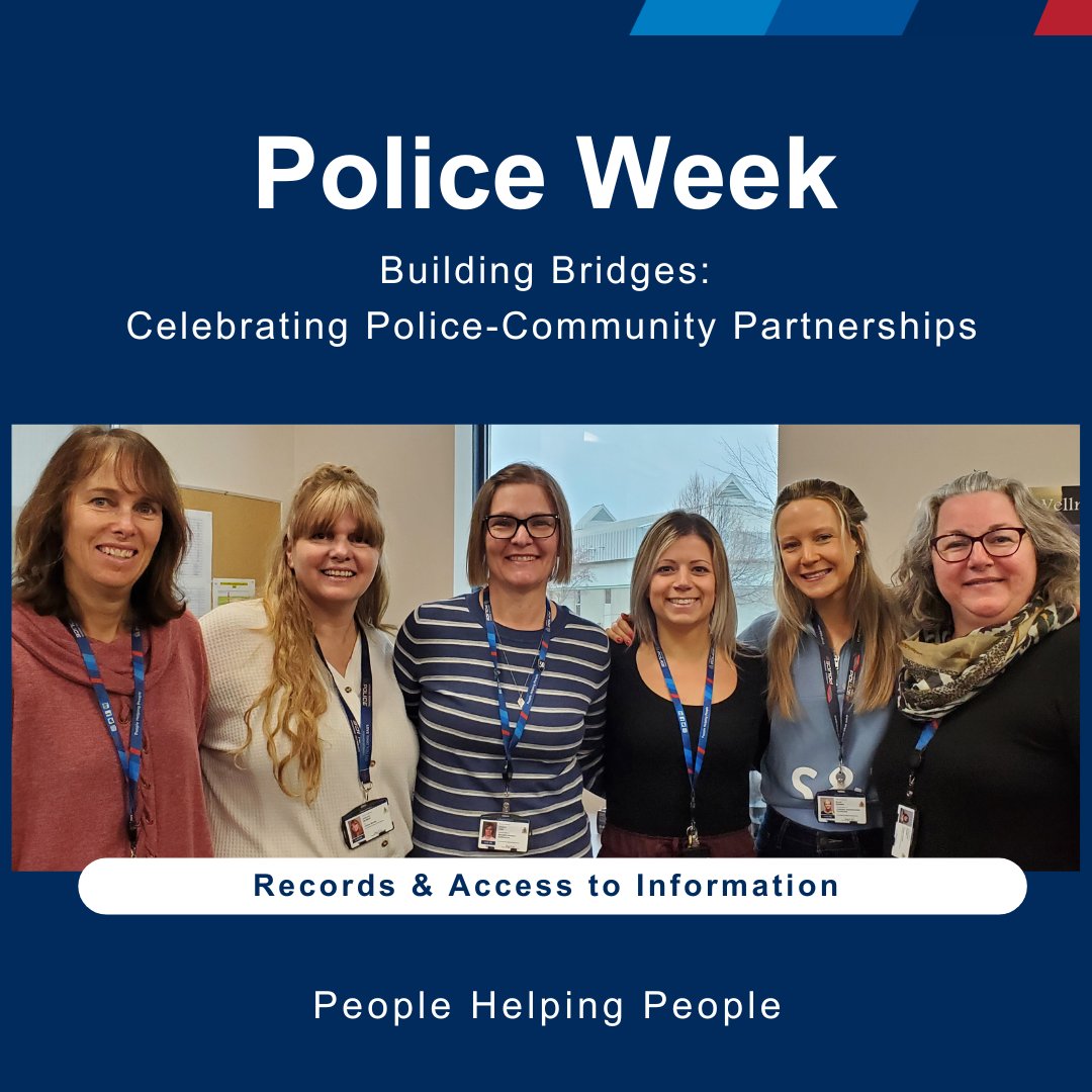 During Police Week, we say thank you to our Records & Access to Information Unit members who are responsible for our primary information management systems and operate 24/7, 365 days a year.

DYK? In 2022, we completed nearly 43,000 record checks.

#PoliceWeekON