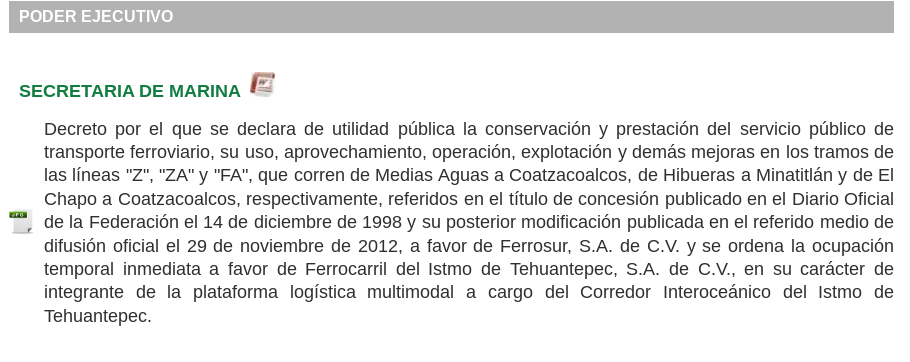 ¿Expropiación?
La expropiación a Larrea fue a cambio de Banamex, pero según el decreto, desde ayer los bienes férreos expropiados a #GrupoMéxico no pasan al pueblo de México, sino a la empresa de la élite de los militares de Secretaria de Marina. dof.gob.mx/nota_detalle.p…