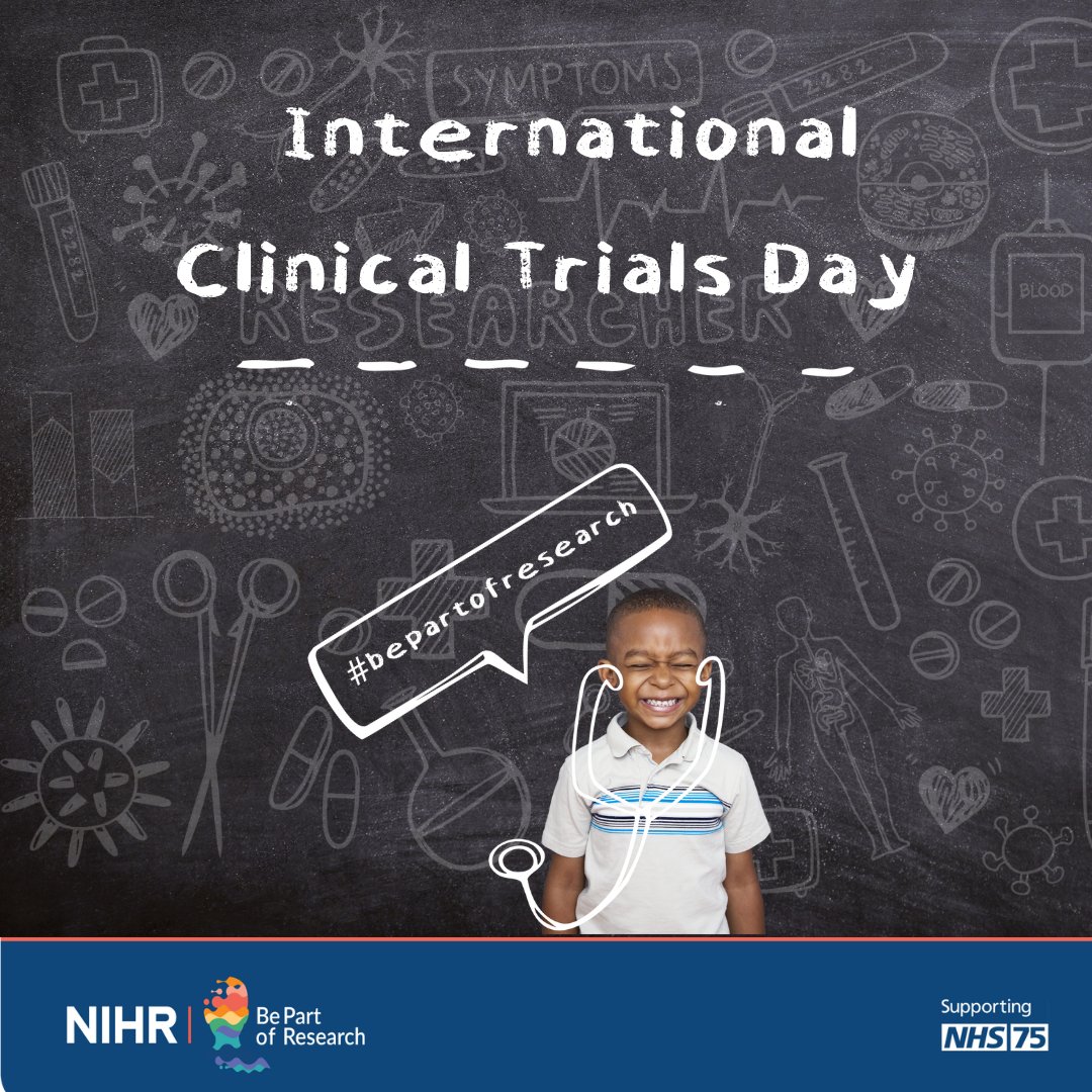 Today is International Clinical Trials Day. With your invaluable participation in research, we can continue to make a lasting positive impact on the field of healthcare.

Find out how you can get involved:  bepartofresearch.nihr.ac.uk/?utm_source=tw….

#ICTD2023 #NHS75 #BePartOfResearch