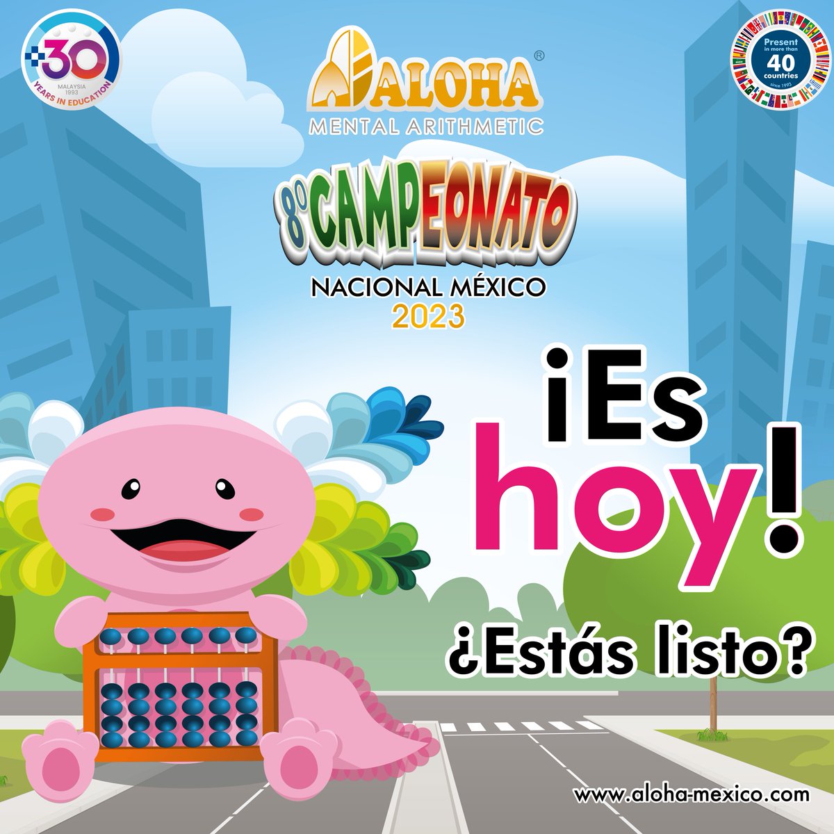 ¡ES HOY! ¡ES HOY! ¡ES HOY! 🤩

Nos vemos en punto de las 9 para comenzar con la transmisión en vivo a través de la página de ALOHA Mental Arithmetic México

¡MUCHO ÉXITO A TODOS! 🥳