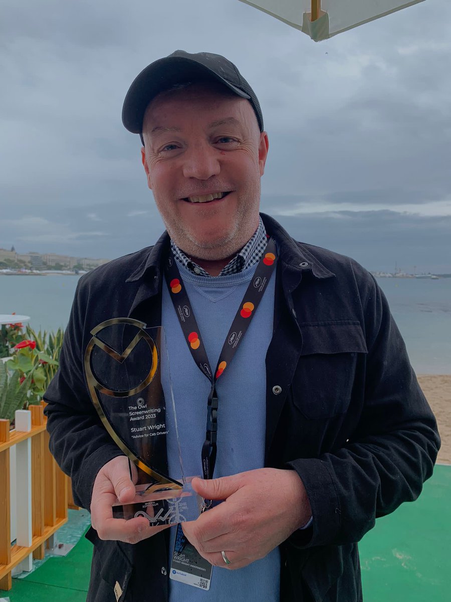 Leytonrocks's tweet photo. Glad &amp; proud to report ADVICE FOR CAB DRIVERS won the inaugural THE OWL SCREENWRITING AWARD sponsored by @mdf_cannes for best feature film script https://t.co/Ud63PlownP