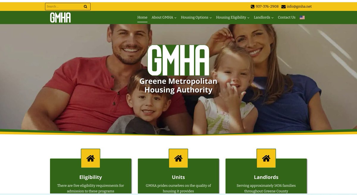 Greene Metropolitan Housing Authority entrusted LDR Web Design to custom-develop their website. This is filled with forms and valuable options that their clients will appreciate. #lowincomehousing gmha.net