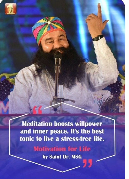 To #LiveStressFree, Saint Dr Gurmeet Ram Rahim Singh Ji Insan explains that practicing the #MethodOfMeditation is the key to #DriveAwayStress and bring positivity in every area of ​​life.  Millions of people are living #GiveUpWorries and #StressFreeLife by following his teachings
