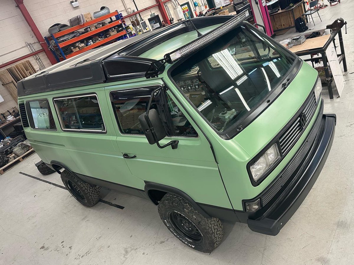 elecclassiccars's tweet image. VW Syncro nearly ready to roll. Can’t wait to start test driving this beasty. 😎⚡️👍 #vwsyncro #electric4x4 #volkswagen #vw #vwt3 #vwt25 #vwt3syncro #voltswagen