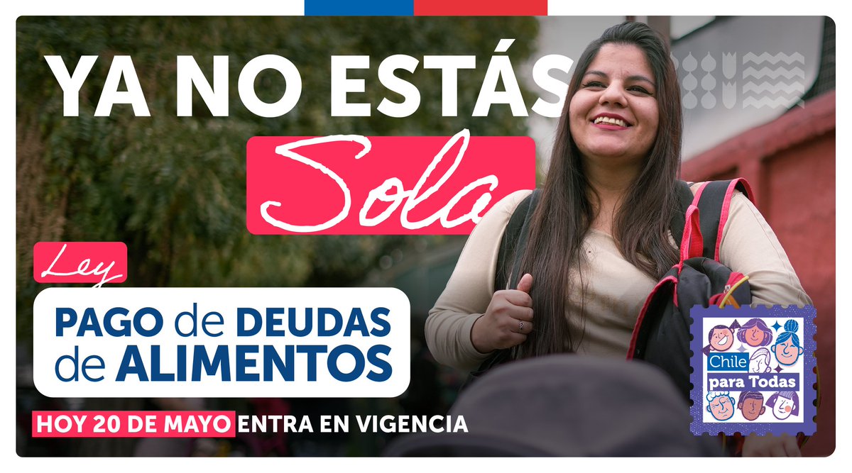 Ministerio de Minería: RT <a href="/GobiernodeChile/">Gobierno de Chile</a>: ¡ES HOY! 👏🏽 Entra en vigencia la #LeyPensionesDeAlimentos, una solución concreta para miles de madres, y un derecho de niñas, niños y adolescentes de Chile 🇨🇱