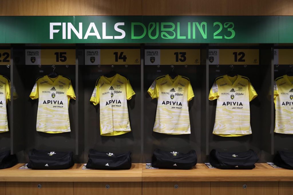 n_mayance's tweet photo. Très fière d’accompagner au nom des élus et des salariés d’@AMMutuelle notre équipe du @staderochelais jusqu’à Dublin pour la finale de la #ChampionsCup ! 
Go Go Go 🏉💛🖤 #Apivia #Macif #AMM https://t.co/FcBBwyXN4X