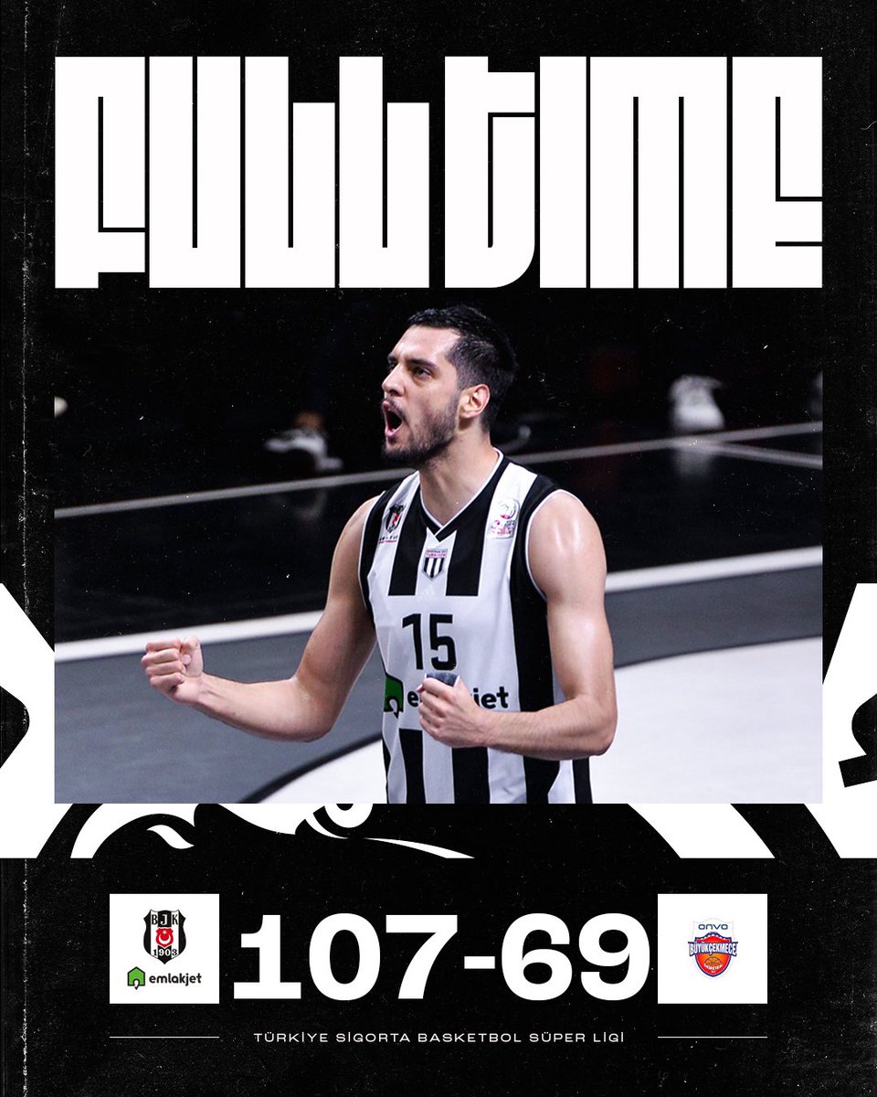 ONVO Büyükçekmece Basketbol’u 107-69 mağlup ediyoruz. 🦅

#BeşiktaşEmlakjet