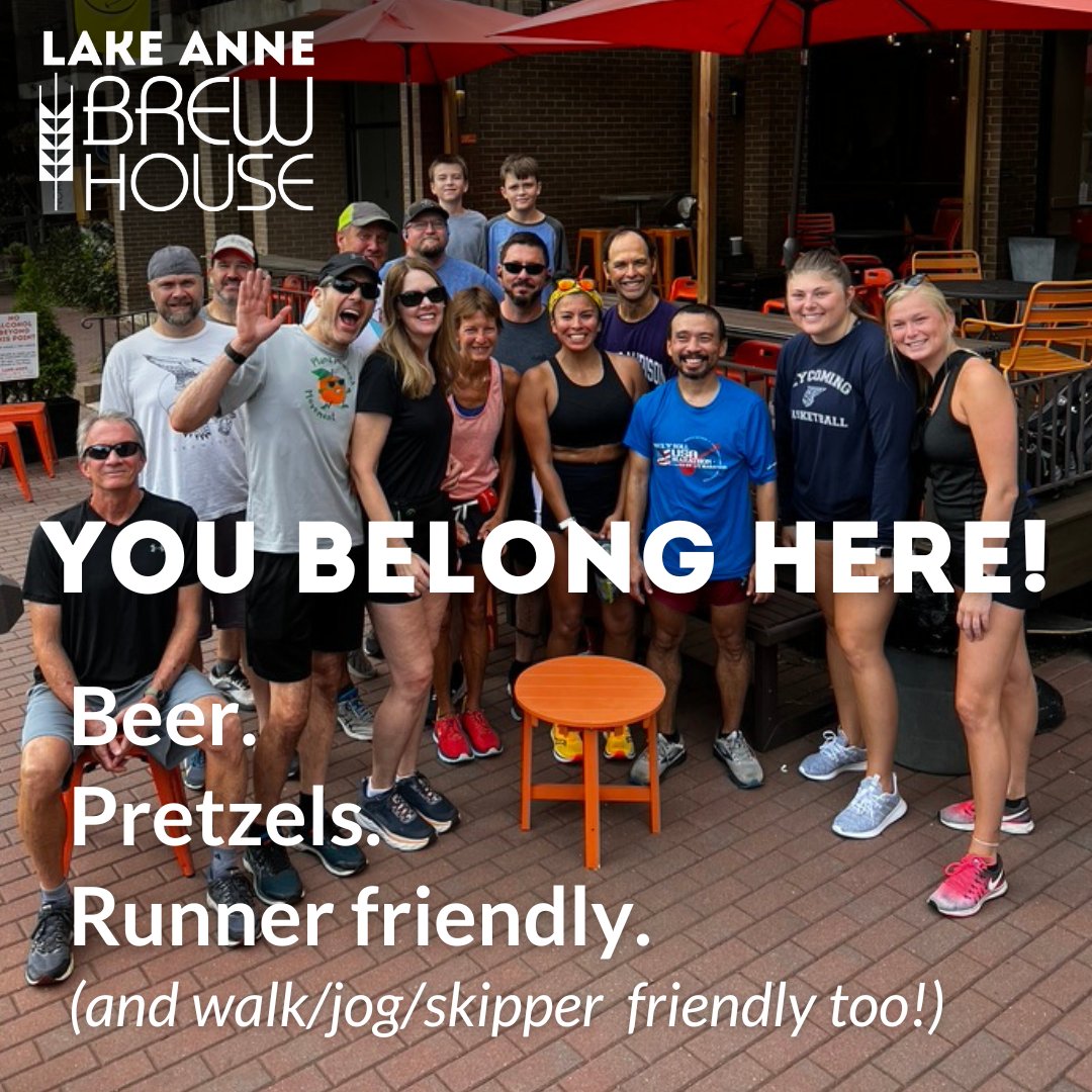 lakeannebrew's tweet photo. Runners, walkers, joggers, hop-skip-jumpers... ALL are welcome at Lake Anne Brew House!
.
#YouBelongHere #allkindsoffriendly #brewingbeerbuildingcommunity #coldbeerwarmheart #localbeerisbetter #fxva #virginiaisforcraftbeerlovers #pretzelsandbeer #celebratediversity #restonva https://t.co/XfurL9sIqn