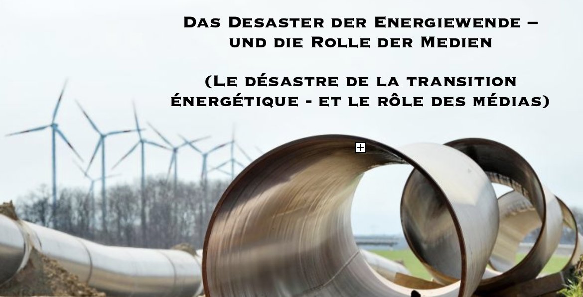 'Le désastre de la transition 🇩🇪' dans Welt: 

« Les politiques commandent une expertise. Le résultat soutient la politique des commanditaires publics.  Les ONG font campagne en leur faveur. Les médias en parlent, ce qui permet de générer une pression maximale à tous les niveaux…