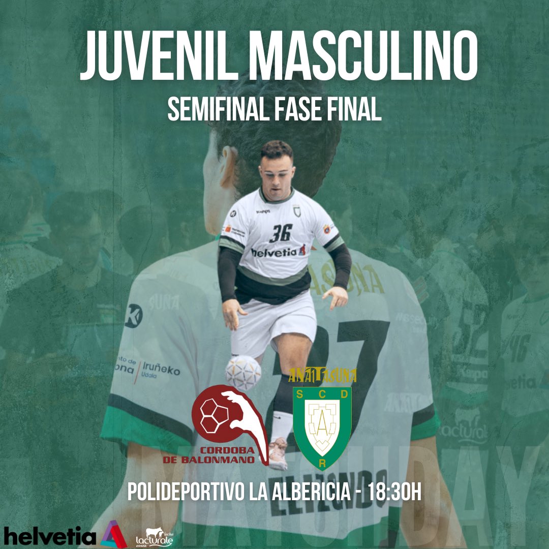 JUVENIL MASCULINO | 𝐅𝐚𝐬𝐞 𝐅𝐢𝐧𝐚𝐥

💥 𝗠𝗔𝗧𝗖𝗛𝗗𝗔𝗬

🆚 <a href="/CordobadeBM/">CBM Córdoba de Balonmano</a> 

Estamos en semifinales, pero queremos más.
