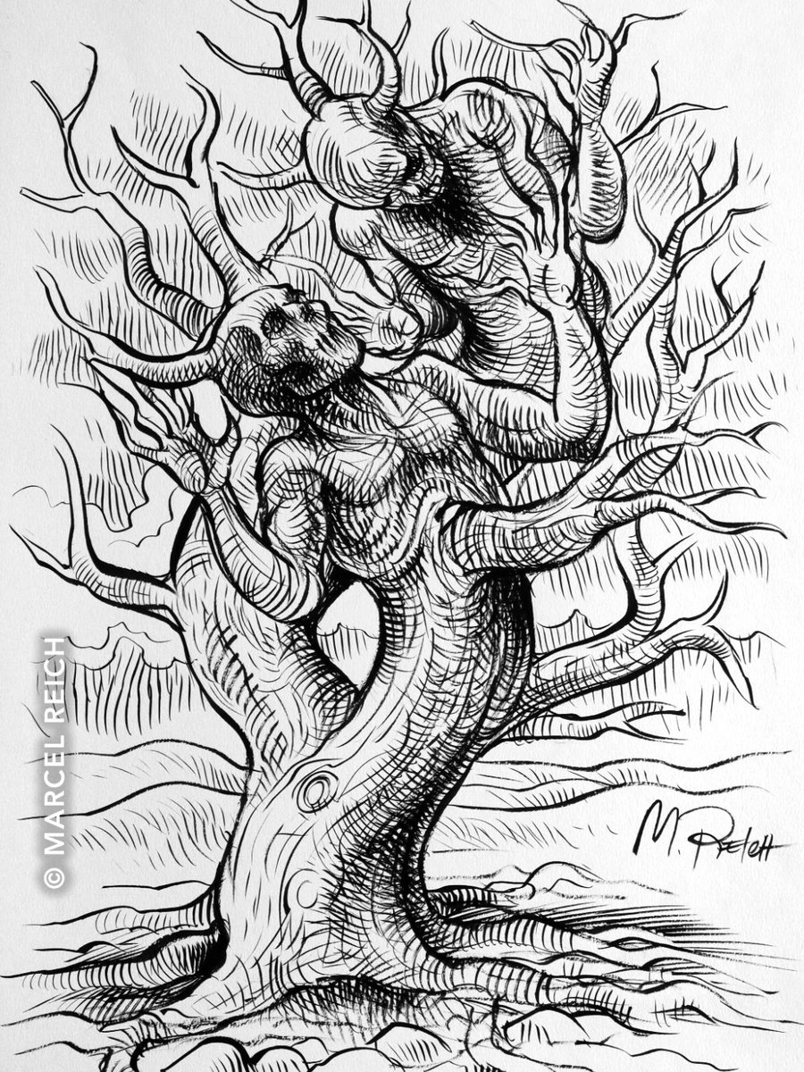 Lost Arboreal Souls / ink drawing / 33 x 48 cm
#inkdrawing #surrealart #inkart #art