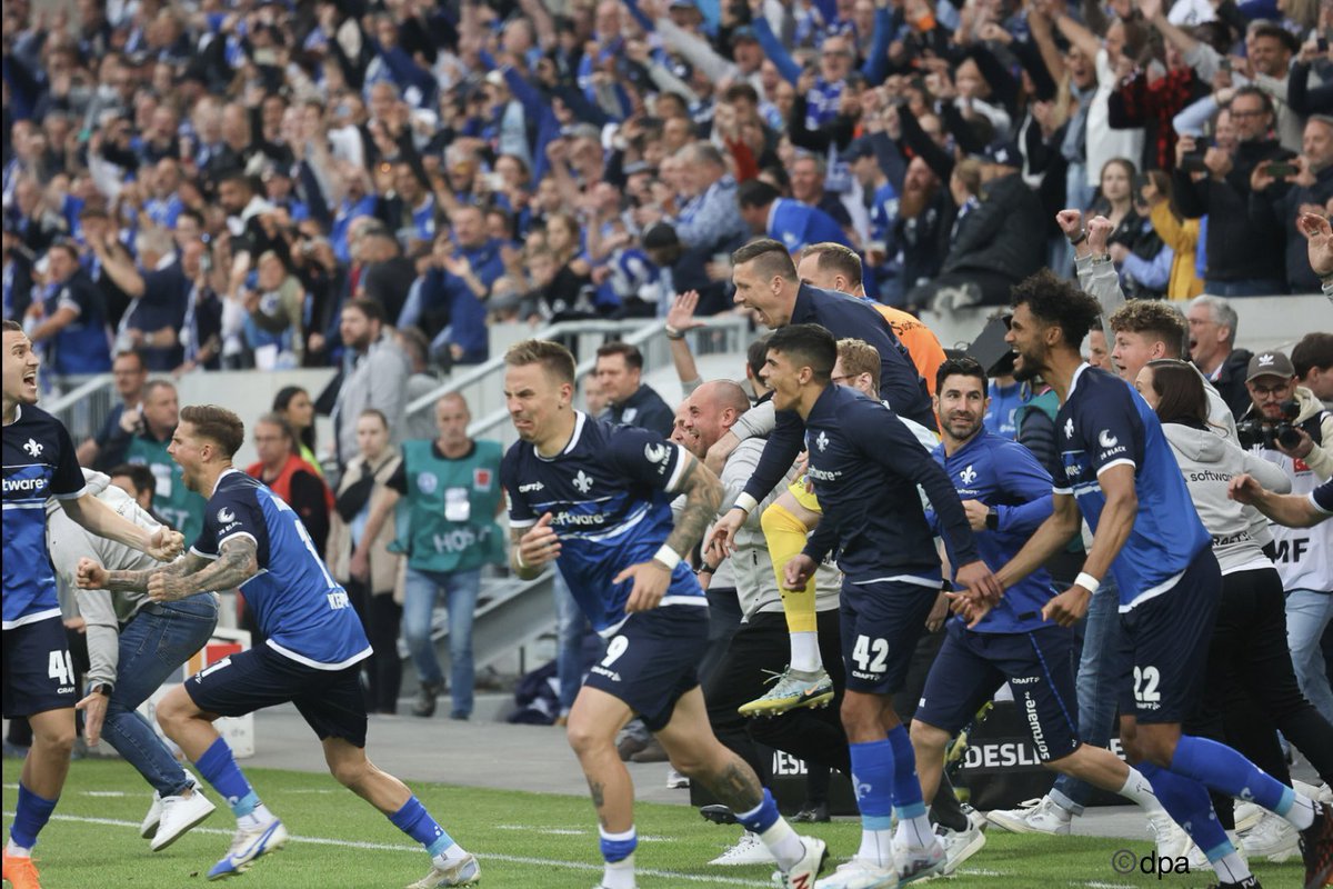 GermanEmbassy's tweet photo. Nothing to see here, just @SV98 celebrating their return to Germany's top Bundesliga division after six years with a match to spare. The locals call it #Uffstiesch. https://t.co/19mzoC9hxB