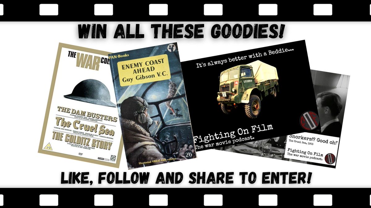 ✨Giveaway Time!✨
We’ve got a War movie box set, a copy of ‘Enemy Coast Ahead’ and some Pod merch to give to one lucky listener! Follow FoF and like and rt this post to enter. A winner will be drawn on the 24th of May. #giveaway 🎙️