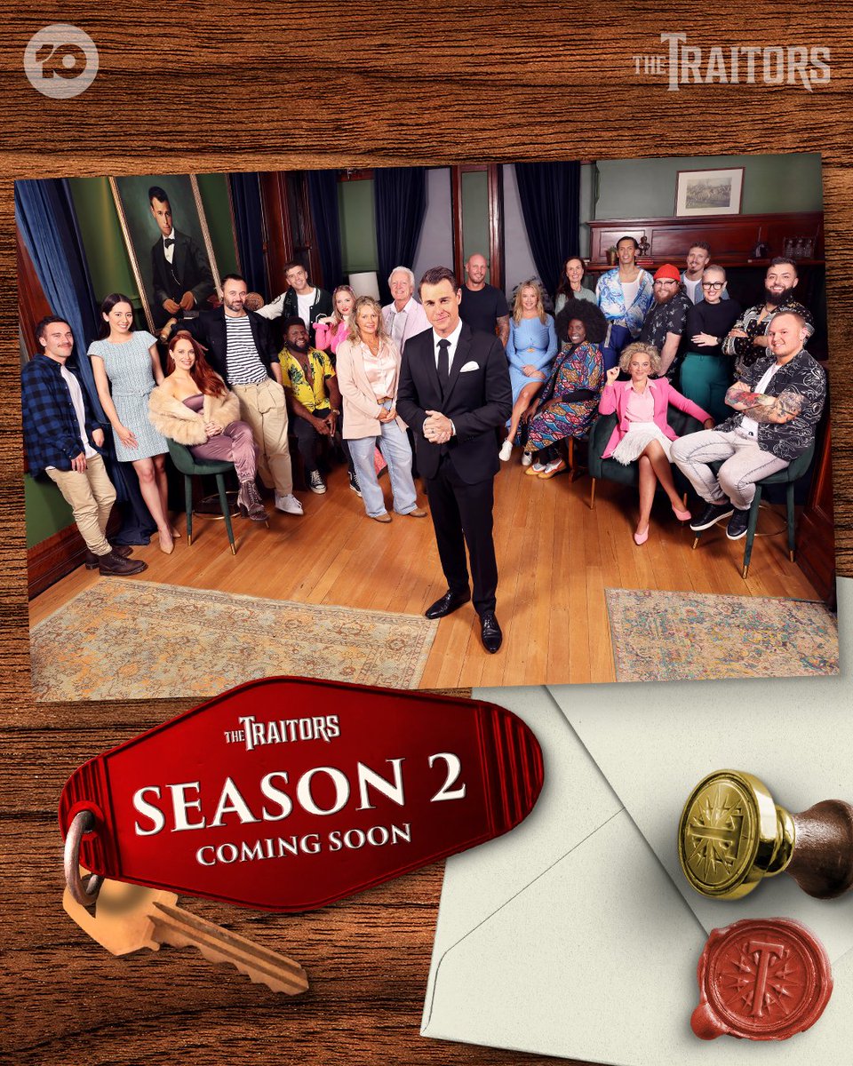 TheTraitorsAU's tweet photo. Introducing the cunning contestants checking into the ultimate game of deception 🧐

The new season of #TraitorsAU Coming Soon to 10 and 10 Play. https://t.co/kXFmG3CHn5