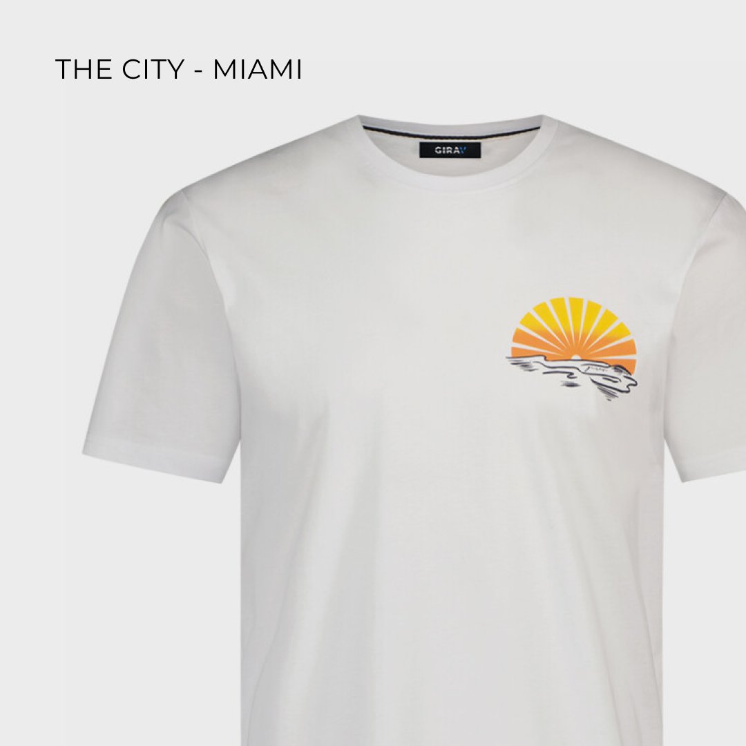 Welcome to Miami - The best shirt you can wear this summer!   The Miami has an unique print on the left front side and on the back of the shirt. A real eyecather! 🤩