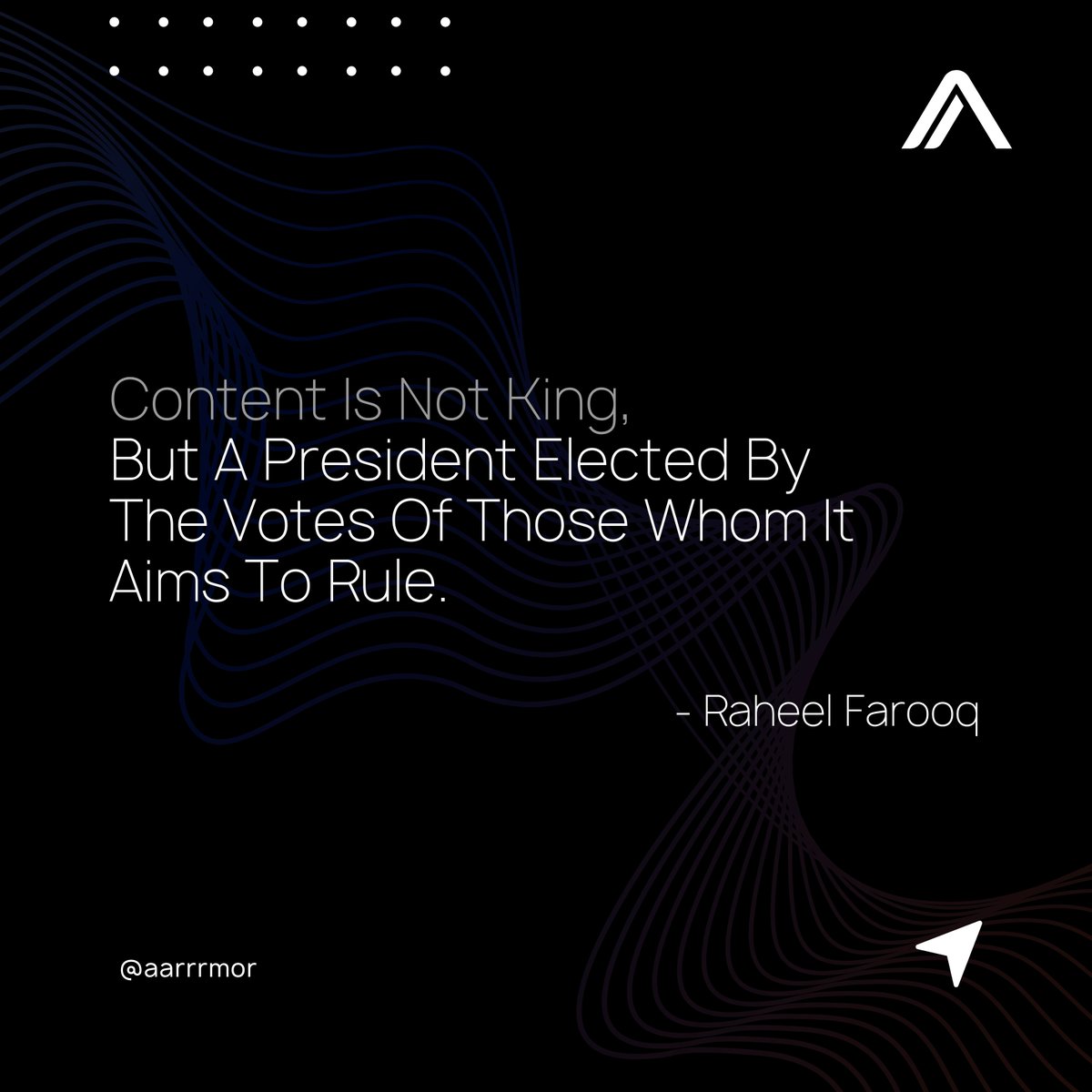 aarrrmor's tweet photo. #Content is often referred to as "king" in the realm of digital marketing and communication, it is actually the audience or the consumers who hold the ultimate power in determining the success and impact of the content.

#contentmarketing #aarrrmor #digitalmarketing https://t.co/5SDByByORL