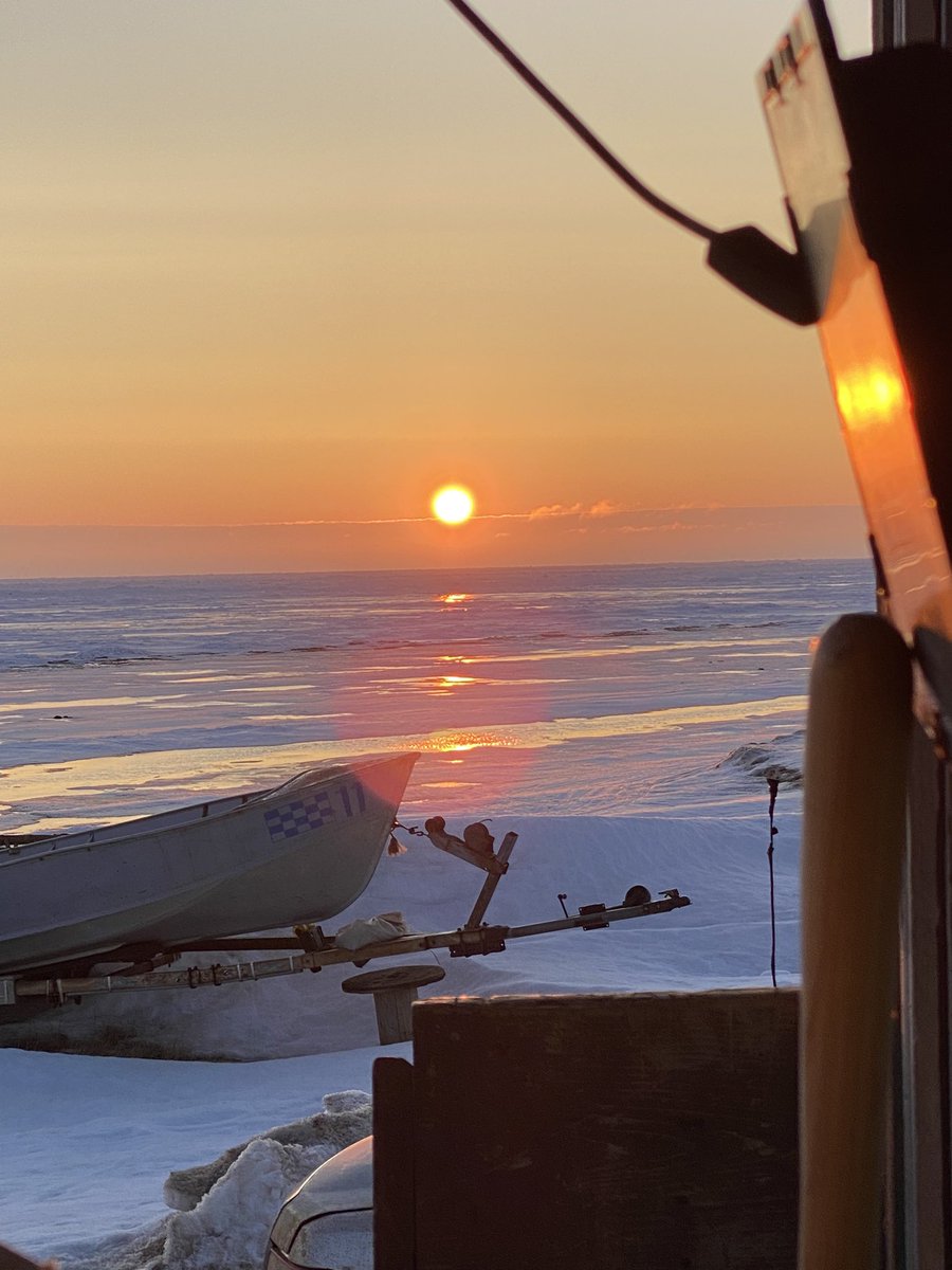 2:10am from my bedroom window. #arcticocean #northernAK #chuckchisea #myfrontyard2023