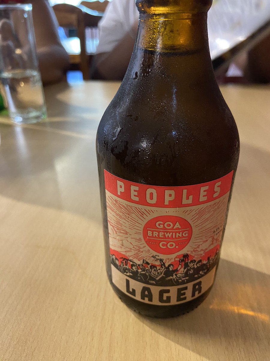 brishtirnuri's tweet photo. #ThinkGlobalDrinkLocal 
People’s Lager is a local brew but the global part of my hashtag comes from the label where one can see something like a proletarian uprising. Watch this space till I get more information about this brand. https://t.co/vWjoCLIeMD
