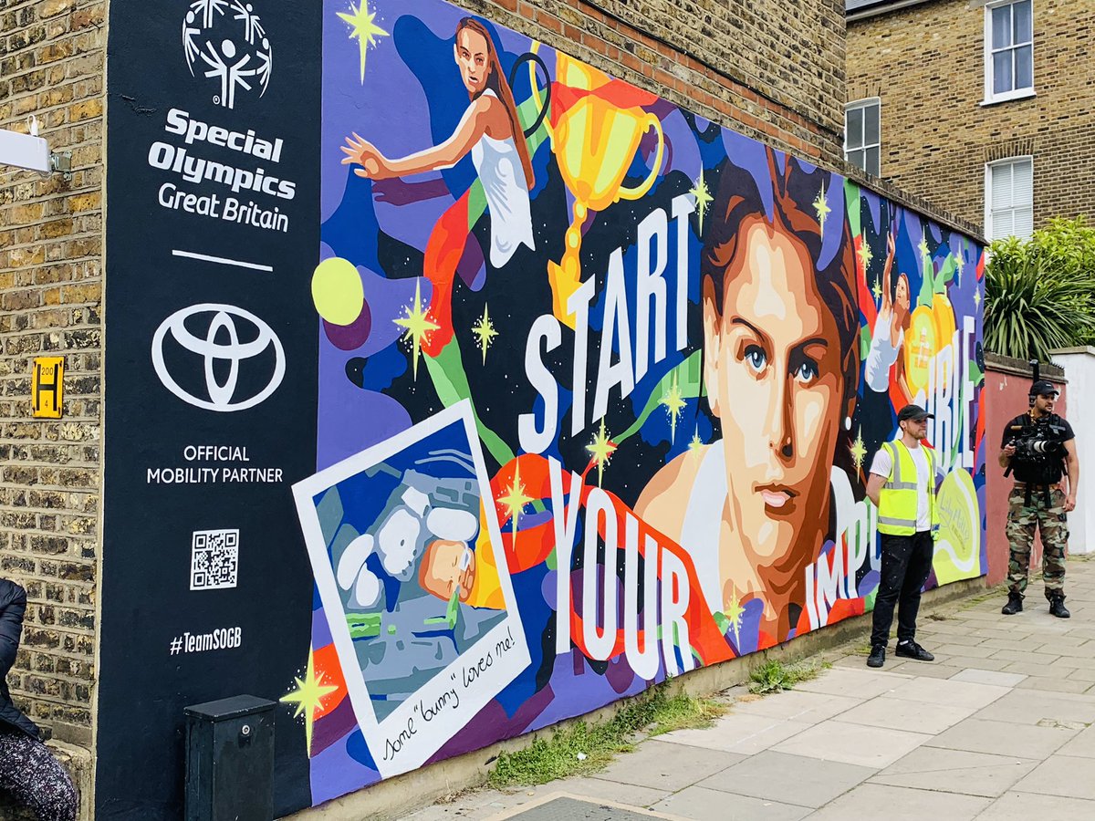 Wonderful ex-pupil Lily Mills was surprised yesterday with this brilliant mural honouring her achievements in tennis. She’ll be playing in #TeamSOGB at the Special Olympics 2023. We’re so proud of you Lily and we’ll always be cheering you on! ❤️🙌🏽👏🏼👍🏾