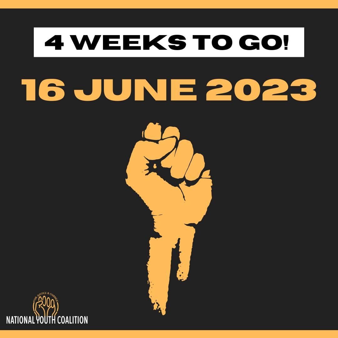 On June 16th, 1000's of youth from across the country will be marching to the union buildings to hand over a memorandum to the Presidency that outlines a collective path for a re-imagined future!

#YouthDayParade
#YouthAreLeading
<a href="/YouthCoSA/">National Youth Coalition SA</a>