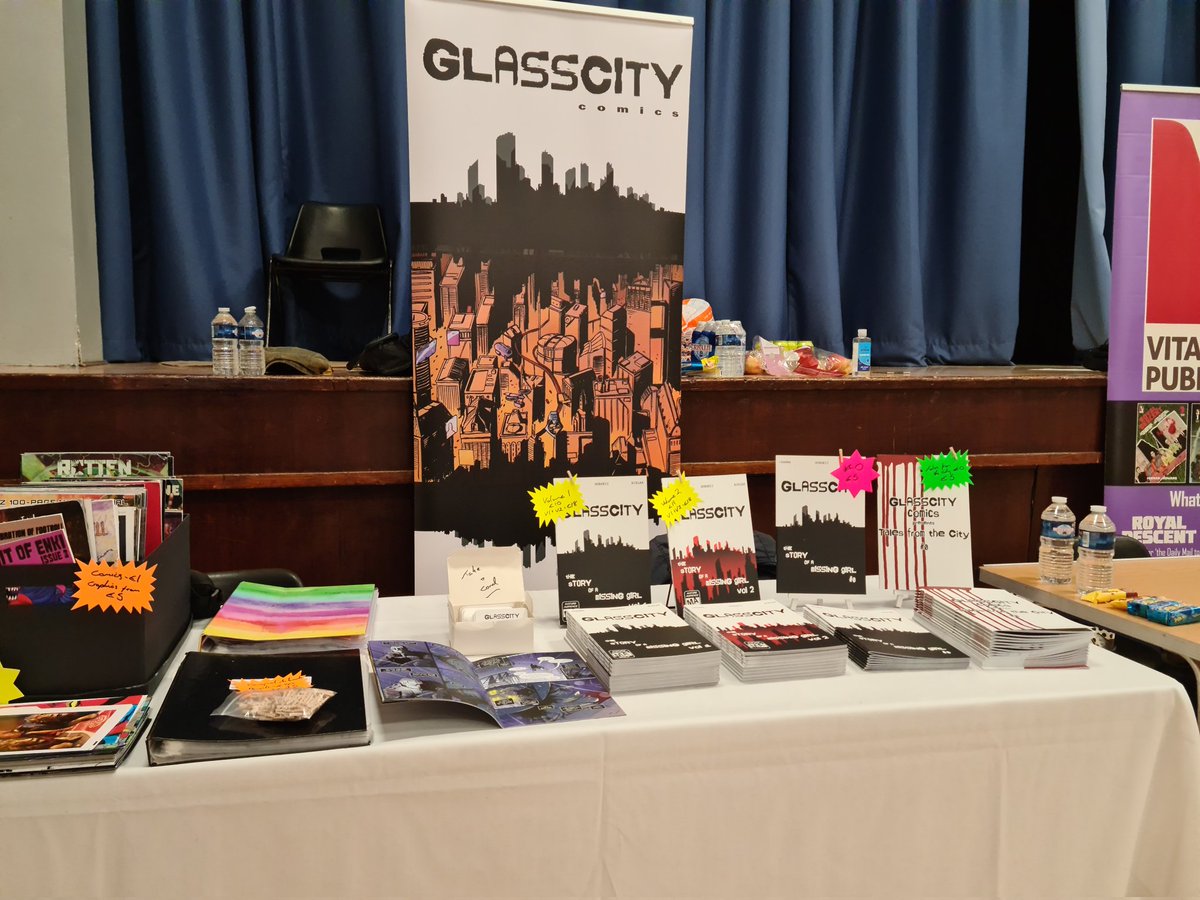 All set and ready to go at Back Issue Bonanza in the Renfield Centre Glasgow. Tales from the City on sale! Get yourself along!