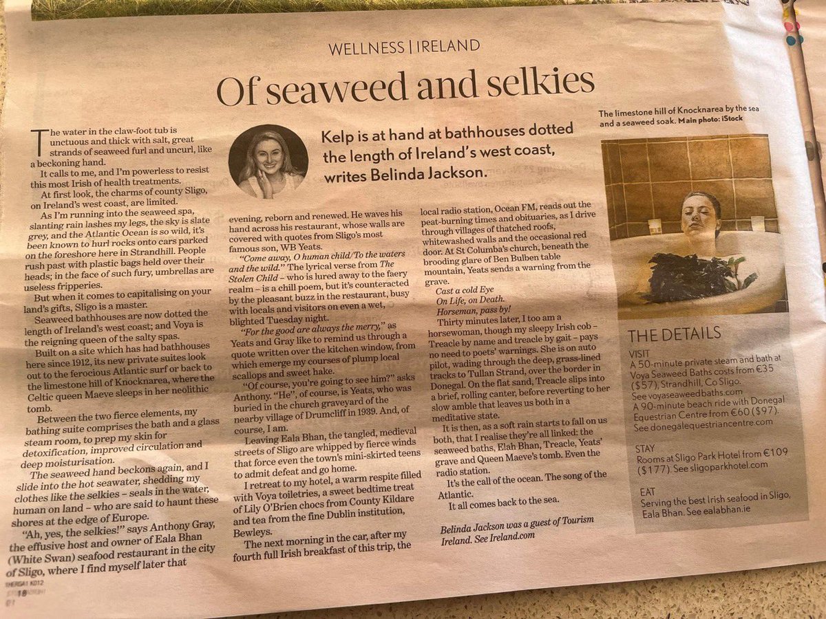 Woke up this morning with a message from my cousin in Clare to say her friend was reading about Sligo and myself & @EalaBhanSligo in the Sydney Morning Herald @smh crazy stuff . Thanks @global_salsa great article @Failte_Ireland @SligoChamber @SligoFoodTrail @Sligo Come visit👍