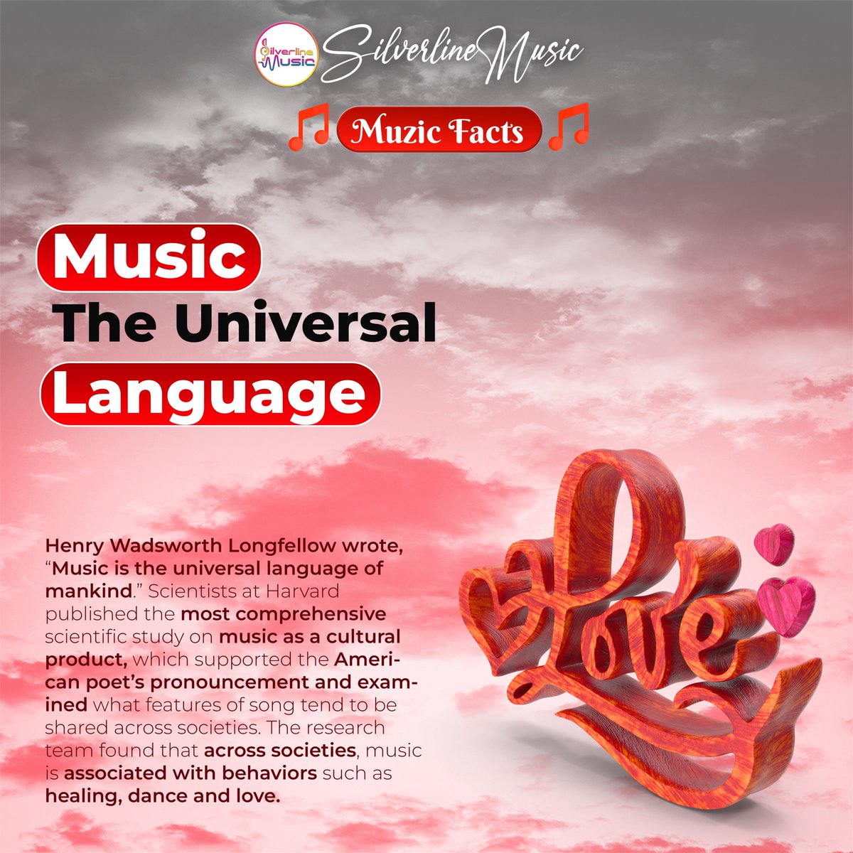 Do you Know ?   

That Music is a Universal Language . . .
  
#music #facts #musicfact #KNOWLEDGE #KnowledgeIsPower #universallanguage #language #medicine #musicheals #question #intelligence #FactCheck #FactsMatter #DoYouKnow
