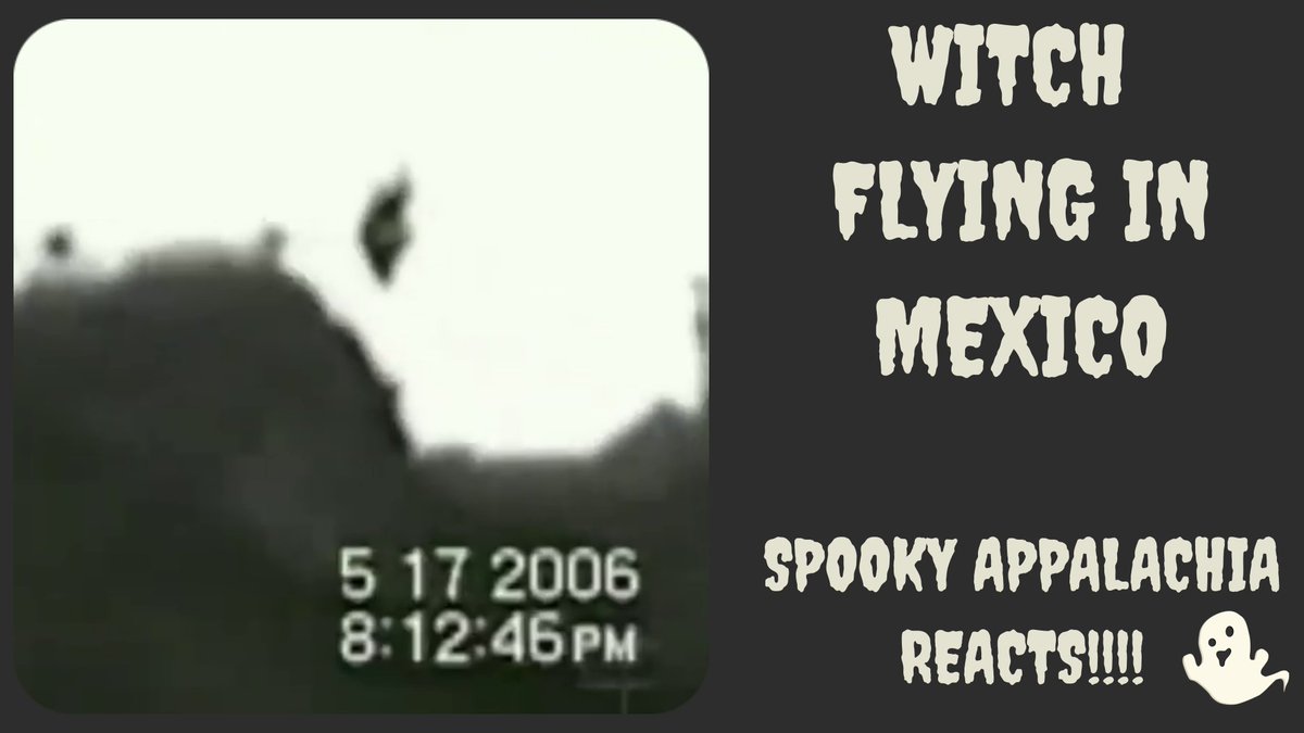 Check out our latest Spooky Appalachia Reacts where we react to a video of a supposed witch flying in Mexico! youtube.com/watch?v=b4G9fd…
#witch #paranormal #reactionvideo #paranormalvideo