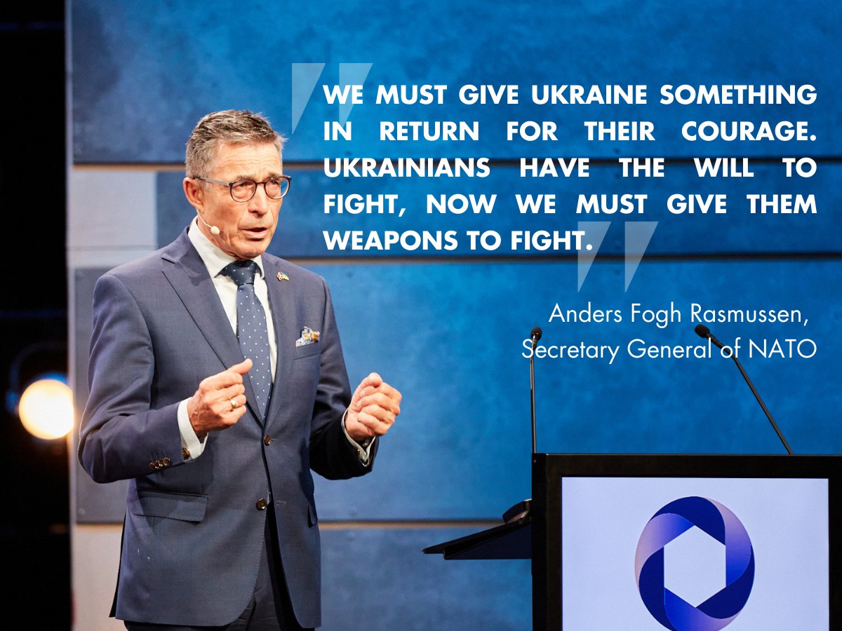 However, a war with russia cannot be won without air superiority, relying only on ground operations. It is vital to provide Ukraine with F16 fighters, immediately. @AoDemocracies #CDS23 @NATO  #F16ForUkraine

So we catch @AndersFoghR at his word: