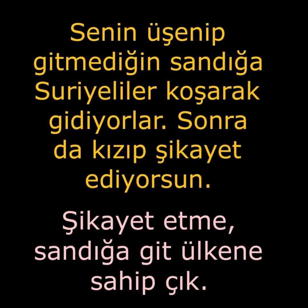 Eyy Türk Milleti kendine gel ❗️

Sandığa git, vatanın işgal edilmesini durdur🇹🇷

Yoksa ; Onlar çoğalırken,SEN AZINLIKTA KALACAKSIN

#SandığaGit #KararVer Euro 30
#ikinciturdabitirelim görüntü Gülşen Faik Öztrak #uzaylılar Simge Sağın Münevver Karabulut özür
Rıza Sarraf Almanya’da