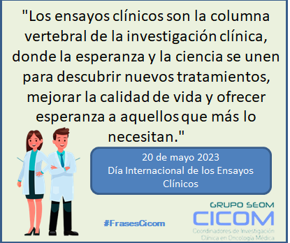 GrupoCICOM's tweet photo. #ClinicalTrialsDay #DíaInternacionalEnsayoClínico
"Los #EnsayosClinicos son la columna vertebral de la #InvestigacionClinica,donde la esperanza y la ciencia se unen para descubrir nuevos tratamientos,mejorar la calidad de vida y ofrecer esperanza a aquellos que más lo necesitan." https://t.co/k9PKmj4kHL