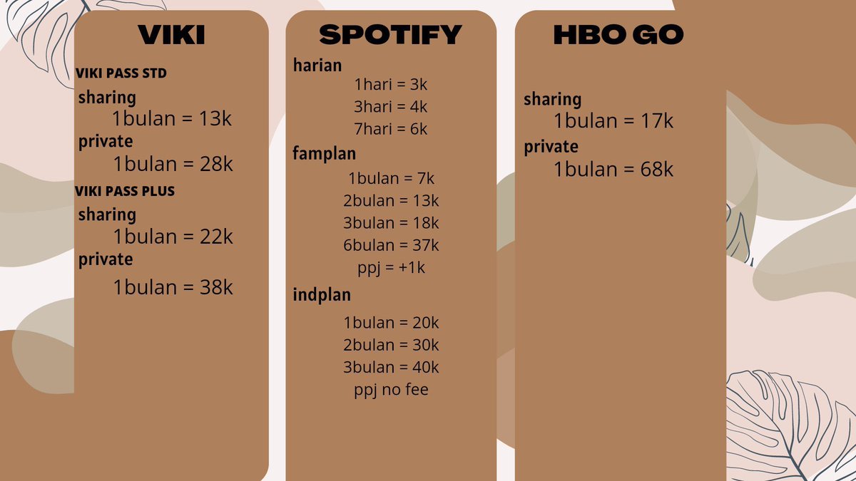 ready nih apps premium spotify we tv netflix apple music canva wattpad youtube dll🔥 feel free to ask🤗🤗

✅ Trusted 100%
✅ Fast resp &amp; proses
✅ Berkualitas
✅ Legal
✅ Ramah kantong‼️
order? wa.me/6282287763119
💳 all e-wallet &amp; qris
#zonauang #zonajajan #zonaba