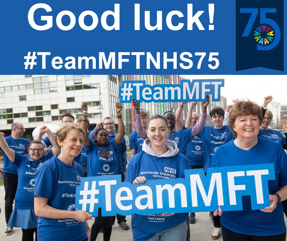 MFT Staff message

We’d like to wish #TeamMFTNHS75 the very best of luck for our ‘Blue Wave’ tomorrow.

Whether you’re hoping to smash your PB, improve your fitness, or just want to take a leisurely walk around Manchester, have a wonderful day.

Don’t forget to share your pics!