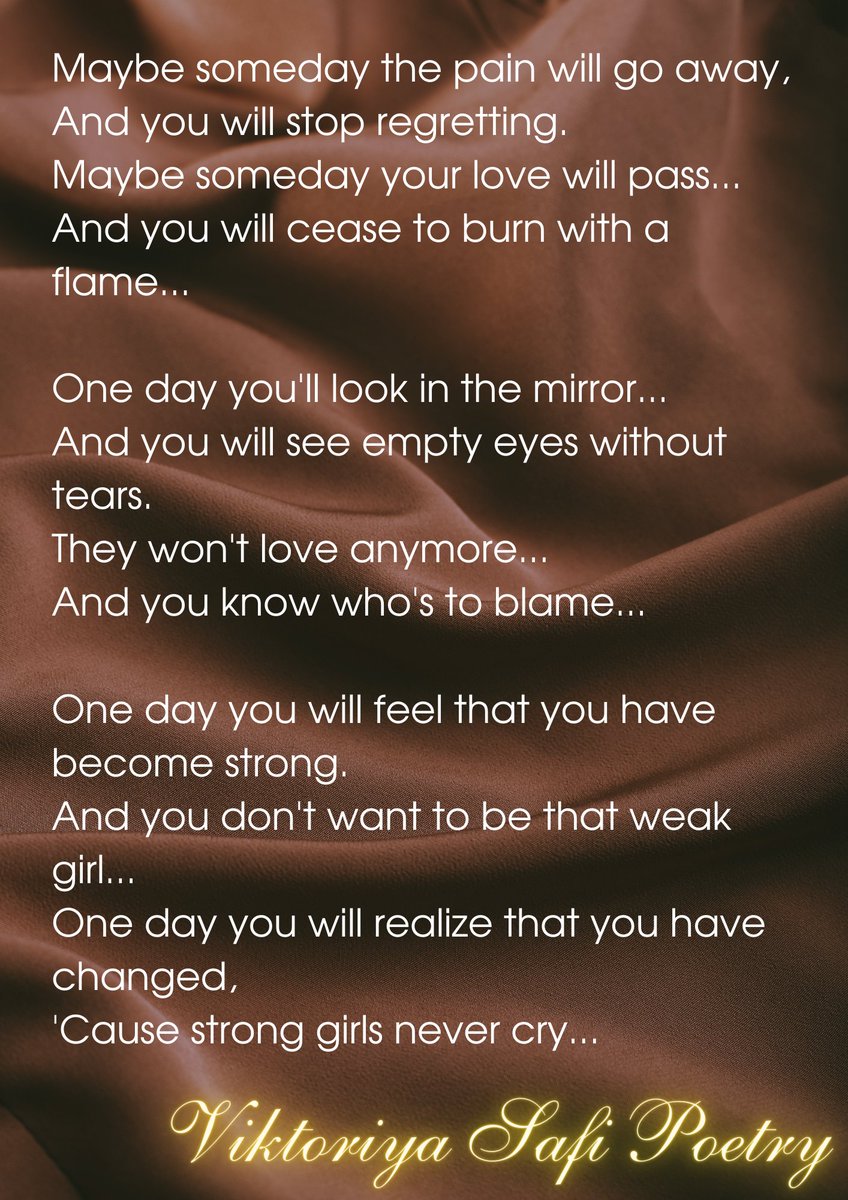 'Cause strong girls never cry...

#WritingCommunity #strongwomen #poetry #cry