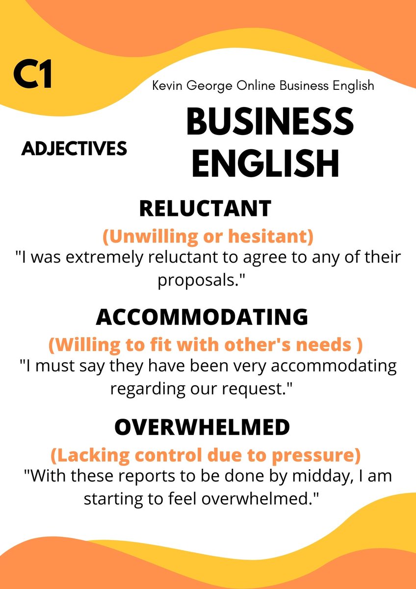 RECAP Business English Post 1, some useful advanced C1 adjectives and example business sentences. Hope you enjoy them! #LearnEnglish #LanguageLearning #TOEIC #TOEFL #英語日記 #twinglish