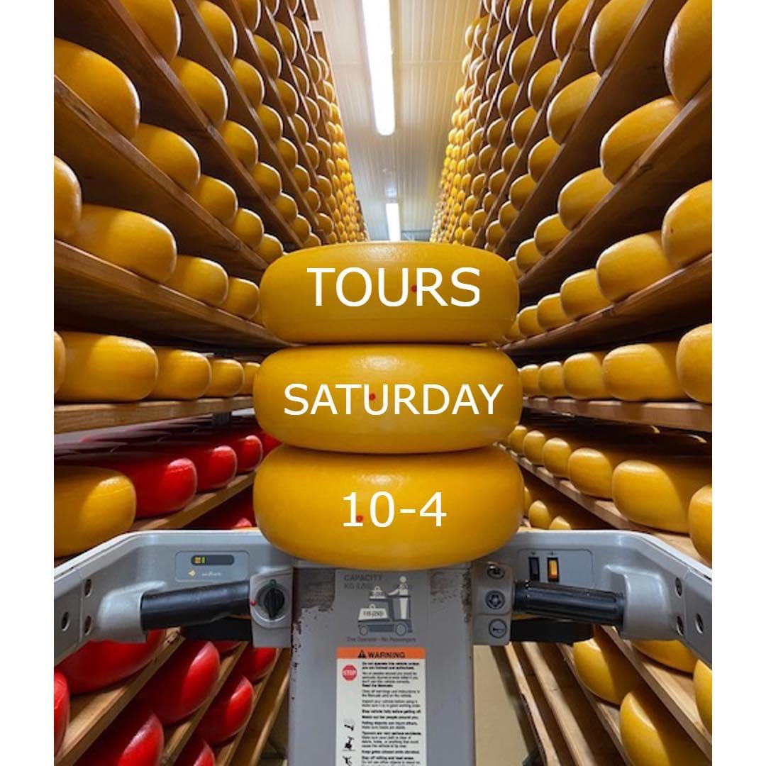 Rainy Saturday? We have just the event for you. Drop in today for Big Cheese Day tour &amp; tasting. $15pp. If you take the tour, you will receive a $5 off coupon for your next visit. 
Note: we will be closed on Monday so stock up for the long weekend.