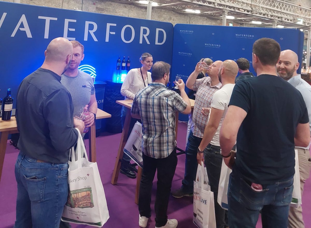 WaterfordWhisky's tweet photo. Day one of @whiskeylivedub closed with a big crowd of terroir curious at the Waterford stand. 

Bring on day two. https://t.co/izTmGMPF6u