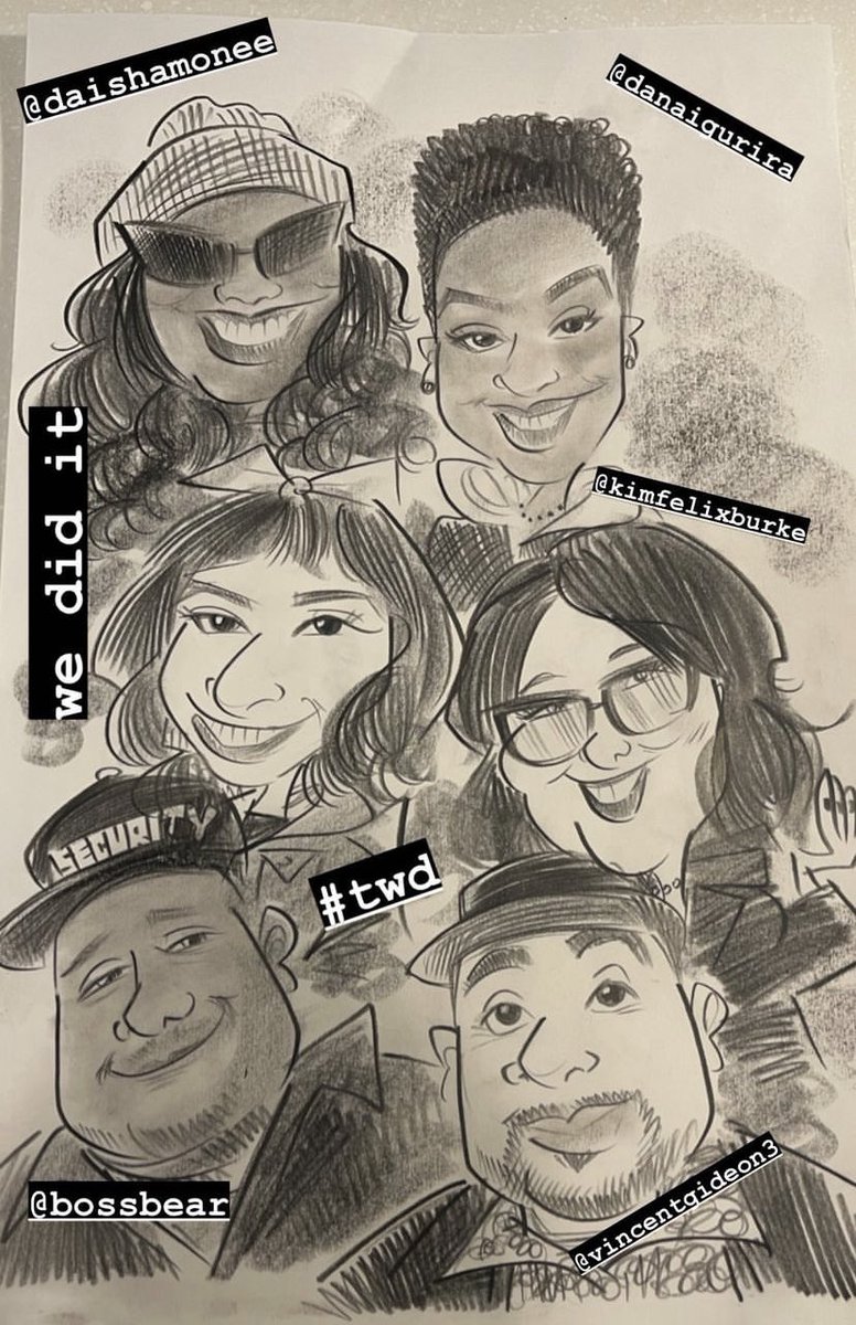 They even got caricatures done, the coolest crew
#RichonneSpinoff #DanaiGurira #MichonneGrimes #RickGrimes #AndrewLincoln #KingoftheApocalypse  #QueenoftheApocalypse #TWDRickandMichonne #TWDSummit #MrsRickGrimes #EpicLoveStory cr:CynthiaJasmin