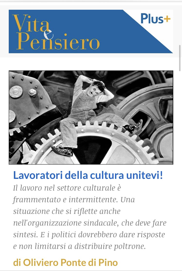 vitaepensiero's tweet image. Lavoratori della cultura unitevi! 
Oggi su #VPplus @olivieropdp 
Domani alle 14.00 ne parliamo al @SalonedelLibro 

Leggi: rivista.vitaepensiero.it//news-vp-plus-…