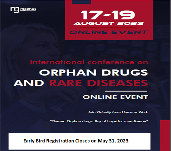 orphan_Conf's tweet photo. The deadline to #register for Orphan Drugs 2023event is approaching.
Don't delay, register now before it's too late! 
Early Bird Registrations will close on May 31, 2023.
Avail the offer by registering at: https://t.co/3qKSP3O0zW
For conference details,PS: https://t.co/PuC033wvod https://t.co/mlhUqGQH01