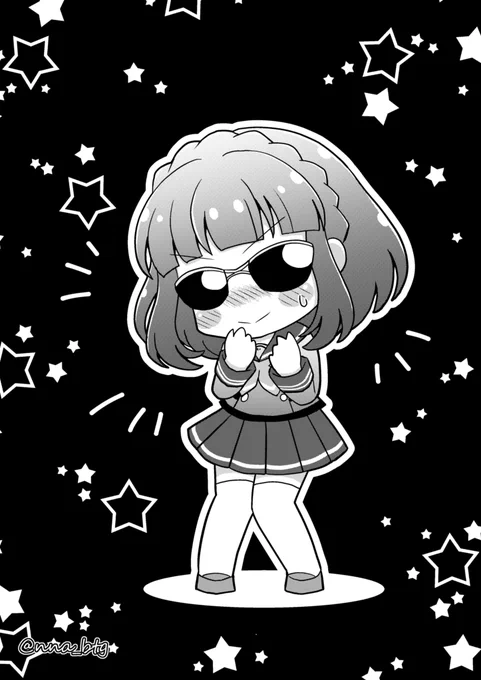 サングラス心美  ※表情2パターン  #バトガ #バトルガールハイスクール #朝比奈心美