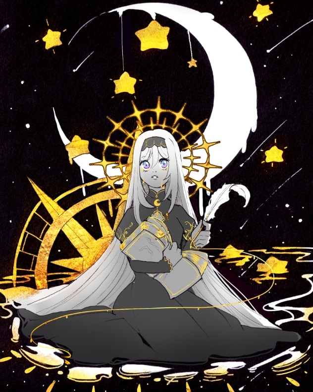 「Share your golden art   Ever my tradicio」|🌟yami11arts🌙 # AA14 Salón manga Alicanteのイラスト