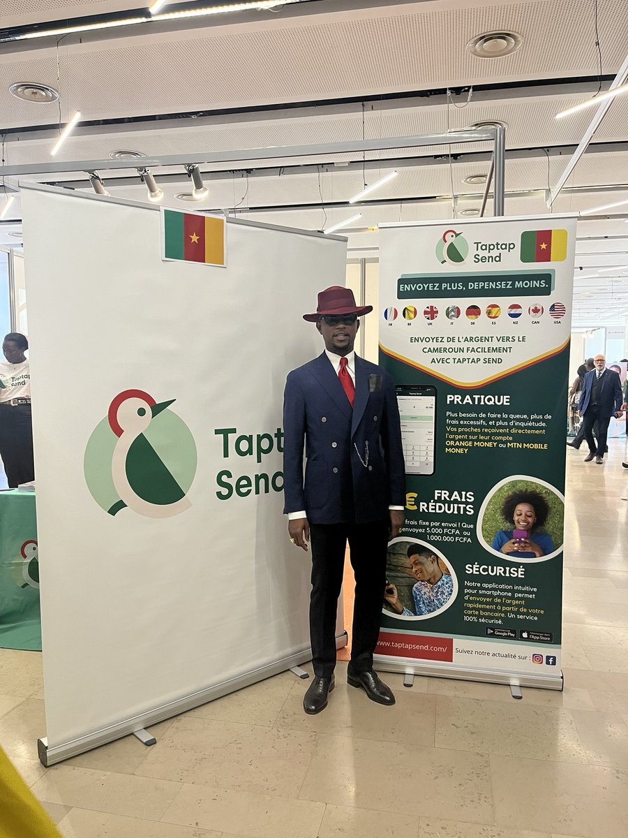 MboaParis's tweet image. Le 🐉 Mapamba, @DavEtoo9, ambassadeur de @TaptapSend nous a fait l’honneur de sa présence à #MboaParis2023.