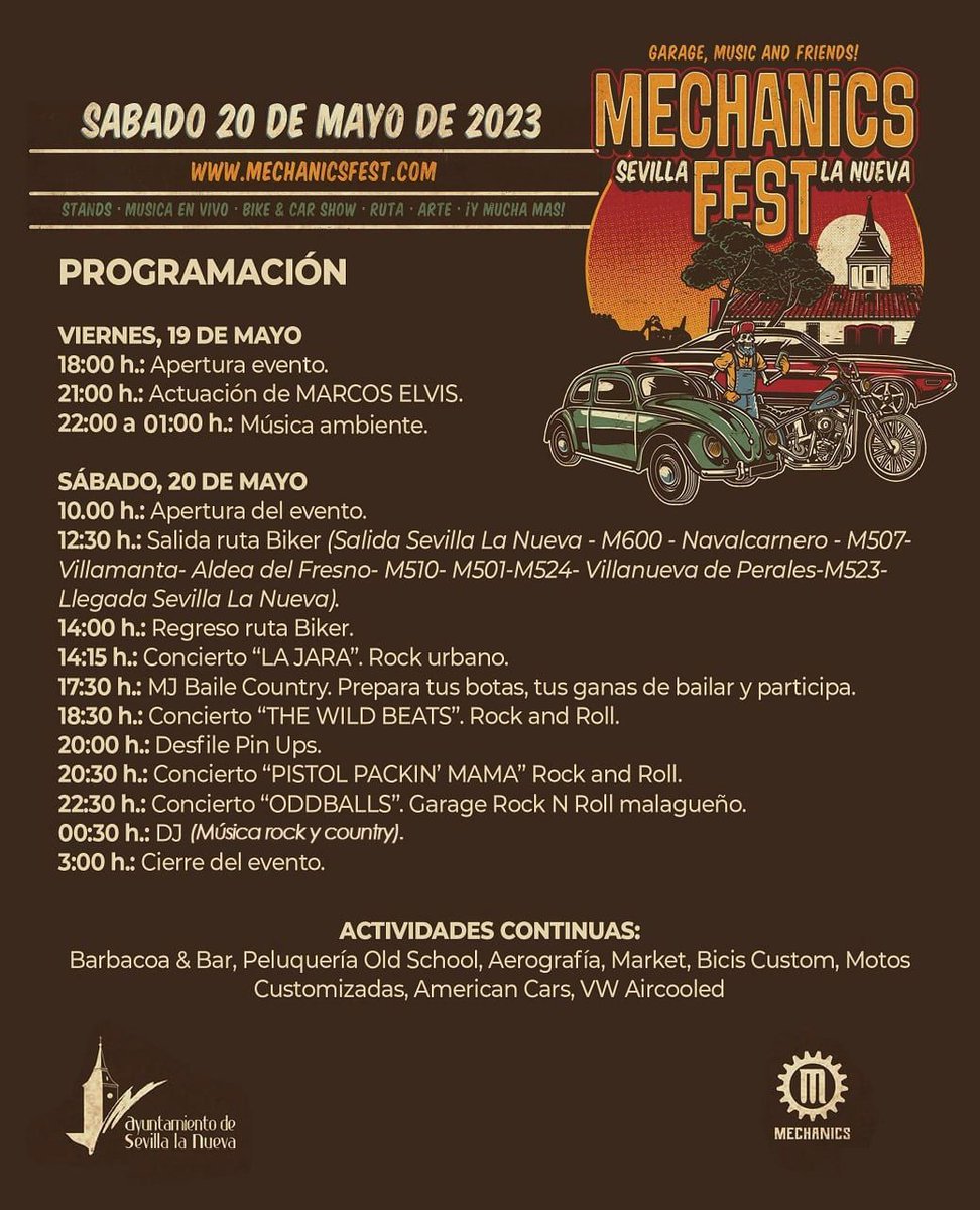 ¡¡Mucho Rock 😝🤘 en Sevilla la Nueva!!
<a href="/MechanicsF/">Mechanics Fest</a> <a href="/AytoSLN/">Ayto. SevillaLaNueva</a> 
#MechanicsFest #SevillaLaNueva