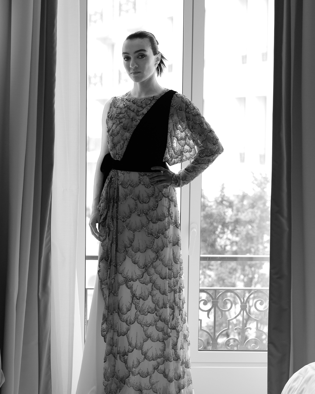 Louis Vuitton on X: Cannes Film Festival 2023. For the 76th edition,  actress Merve Dizdar wore a custom asymmetric silk dress featuring a shell  inspired motif and graphic black velvet detailing designed