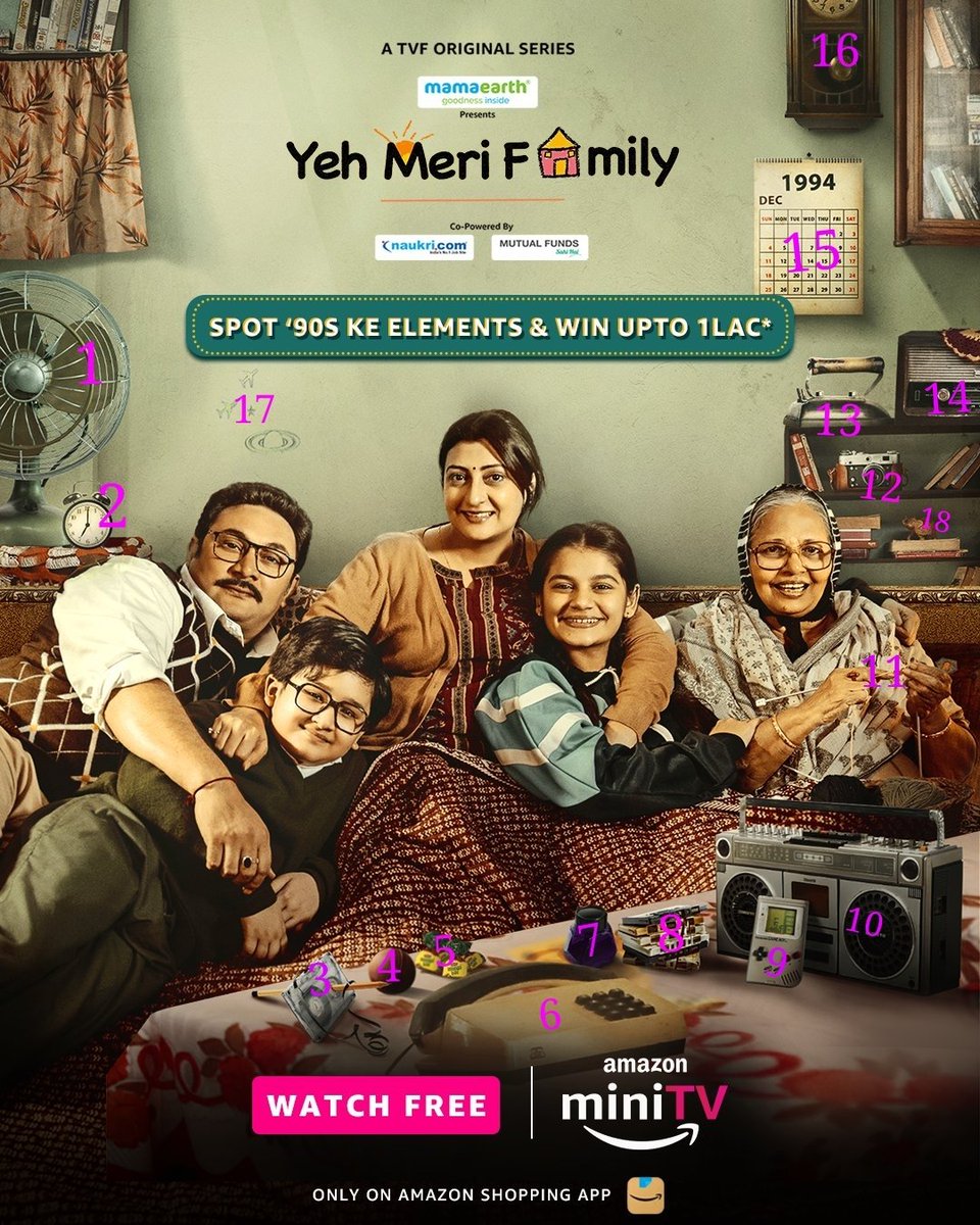 LataRocks's tweet photo. @amazonminiTV @amazonminitv 😍 

👉🏻 Spotted all the 90's elements, marked &amp; posted below 

#YehMeriFamilyOnAmazonminiTV #AmazonminiTV #TVF #TheViralFever #WatchNow #YehMeriFamilySpotted

Tagged Friends - 
@anaya_shinde 
@Surajbuddy007
@PradeeepRocks 
@RRajKumarPrince  
@BestSarika https://t.co/xveK9RVV3X
